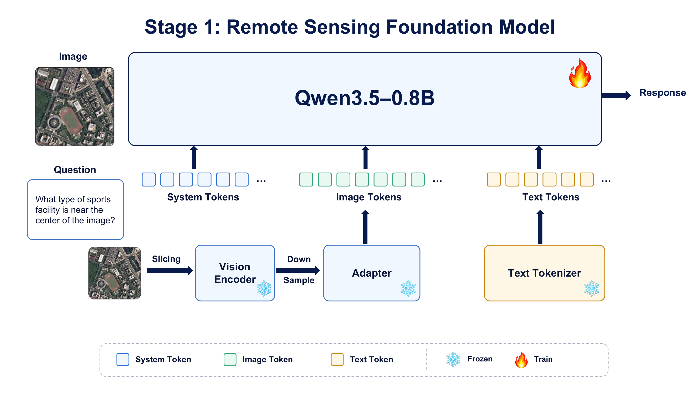 Stage 1 remote-sensing foundation model architecture