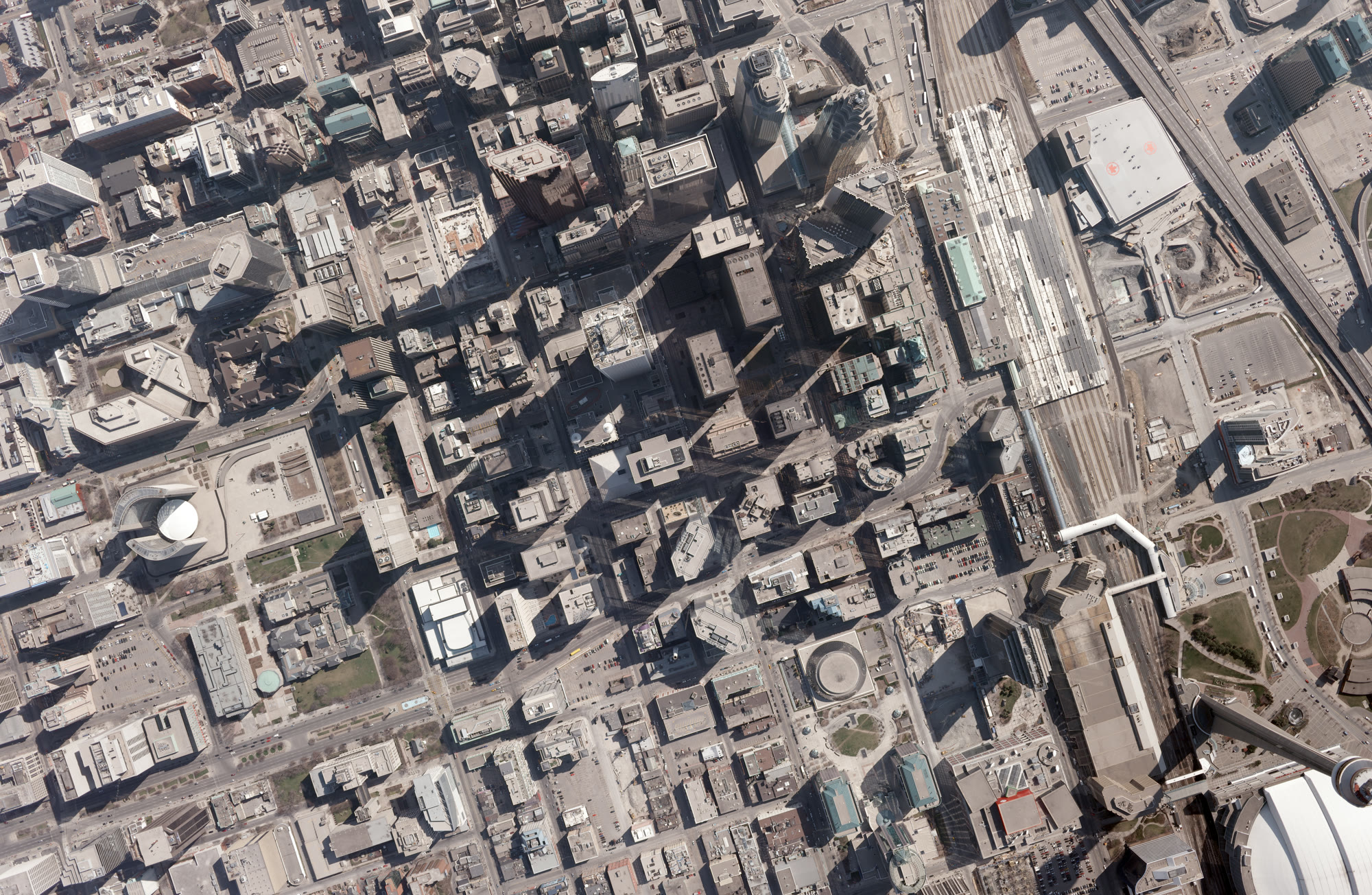 High-resolution aerial view of Toronto